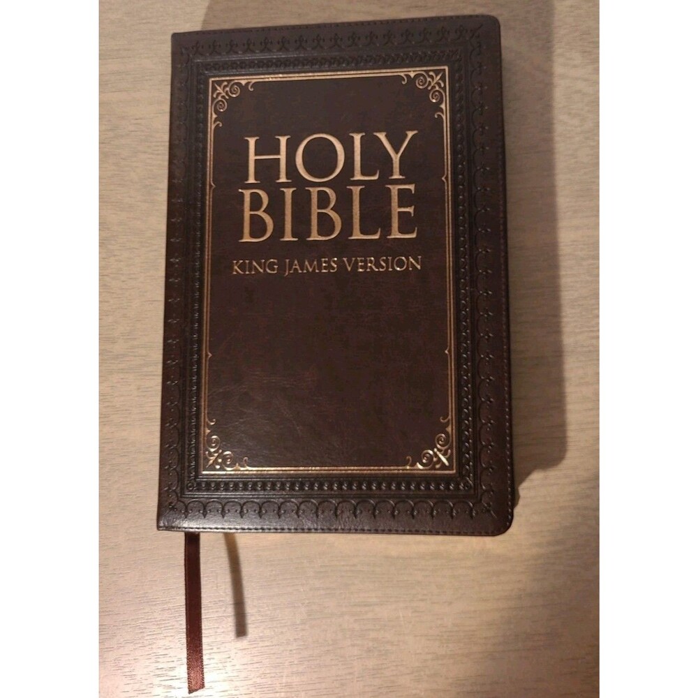 KJV Large Print Thumb Index Brown Full Size Holy Bible